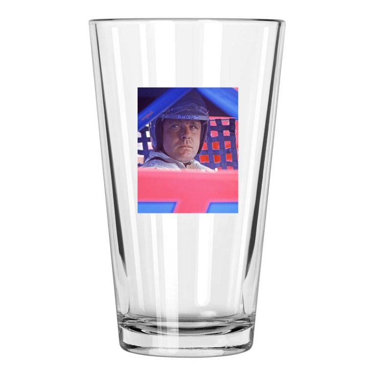 11 Stp Dodge Buddy Baker Photo 1972 Daytona 500 Pint Beer Drinking Glass