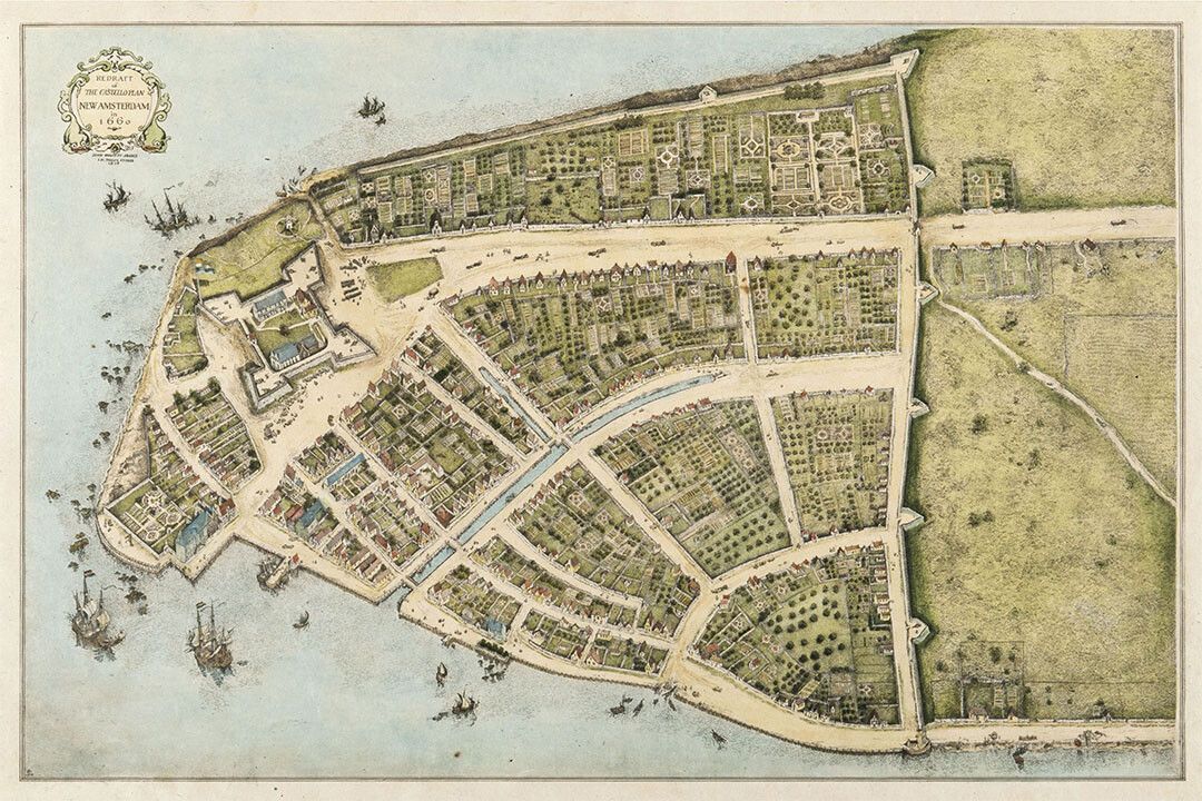 1660S New York City Castello Plan Lower Manhattan Map Wall Art Poster