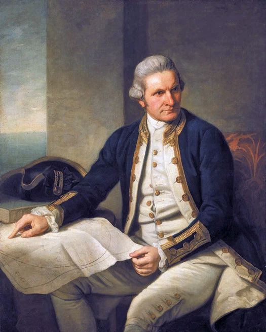 1775 Captain James Cook Photo Glossy Painting Print British Explorer Poster