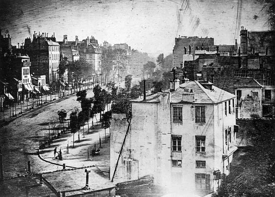 1838 First Picture Of People Boulevard Du Temple By Louis Daguerre Photo