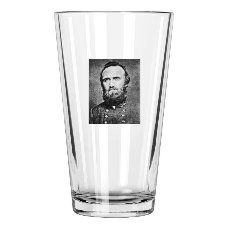 1861 Civil War Confederate General Thomas Stonewall Jackson Pint Beer Glass