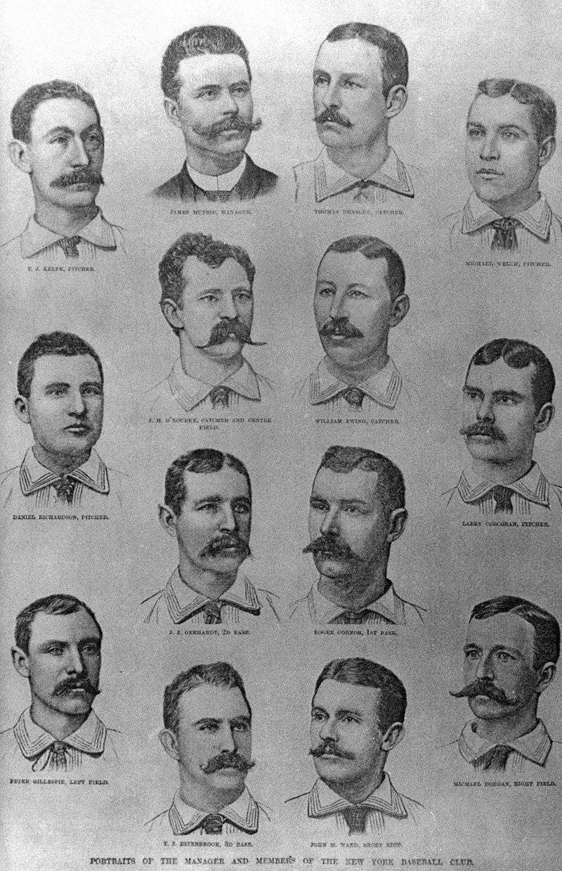 1886 New York Giants Ny Team Photo Baseball Picture Mlb