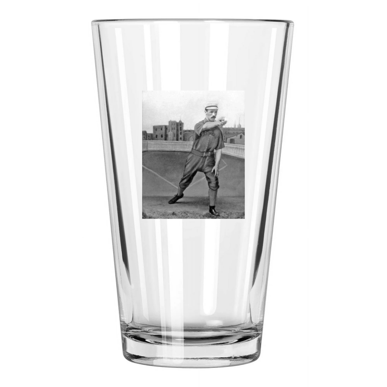 1887 Boston Beaneaters John Clarkson Baseball Hof 63 Pint Beer Drinking Glass