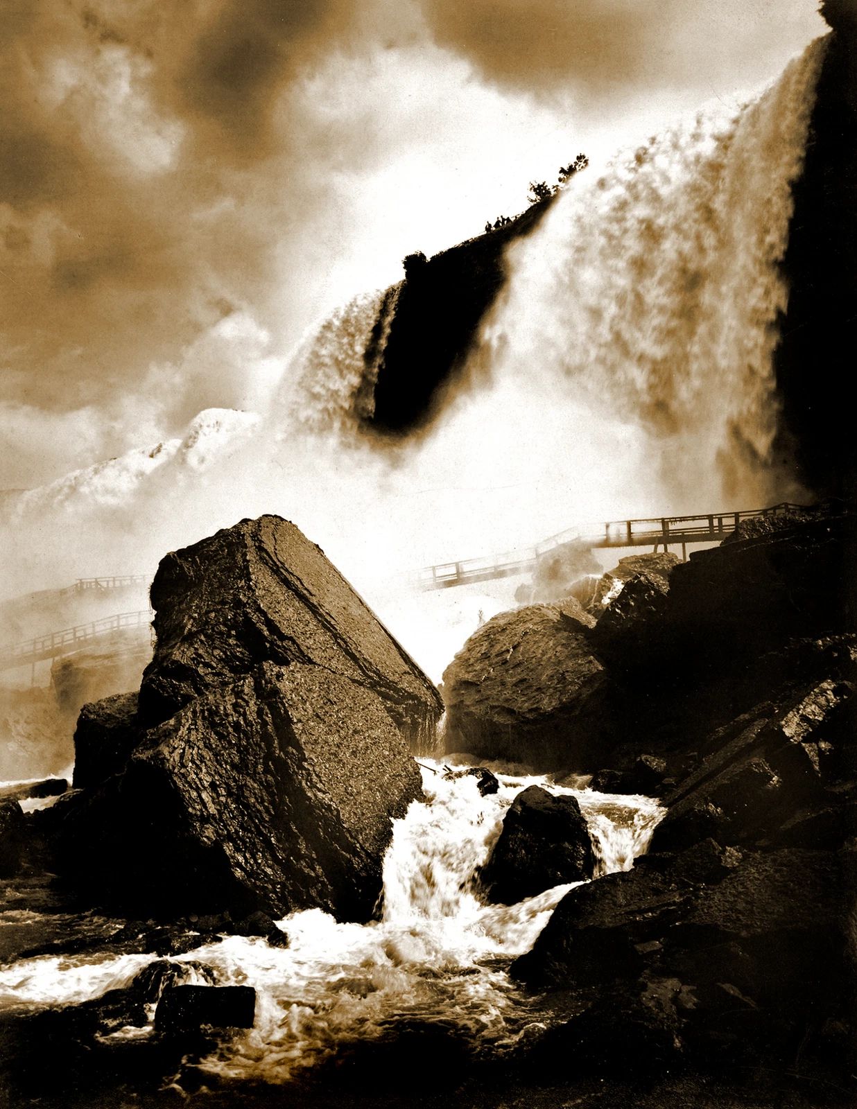 1888 Niagara Falls Retro Vintage Old American Landmark 300 Piece Jigsaw Puzzle