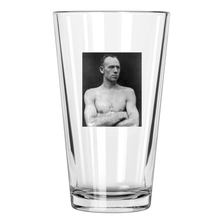 1891 Boxing Champion Bob Fitzsimmons Photo Boxer 1 Pint Beer Drinking Glass