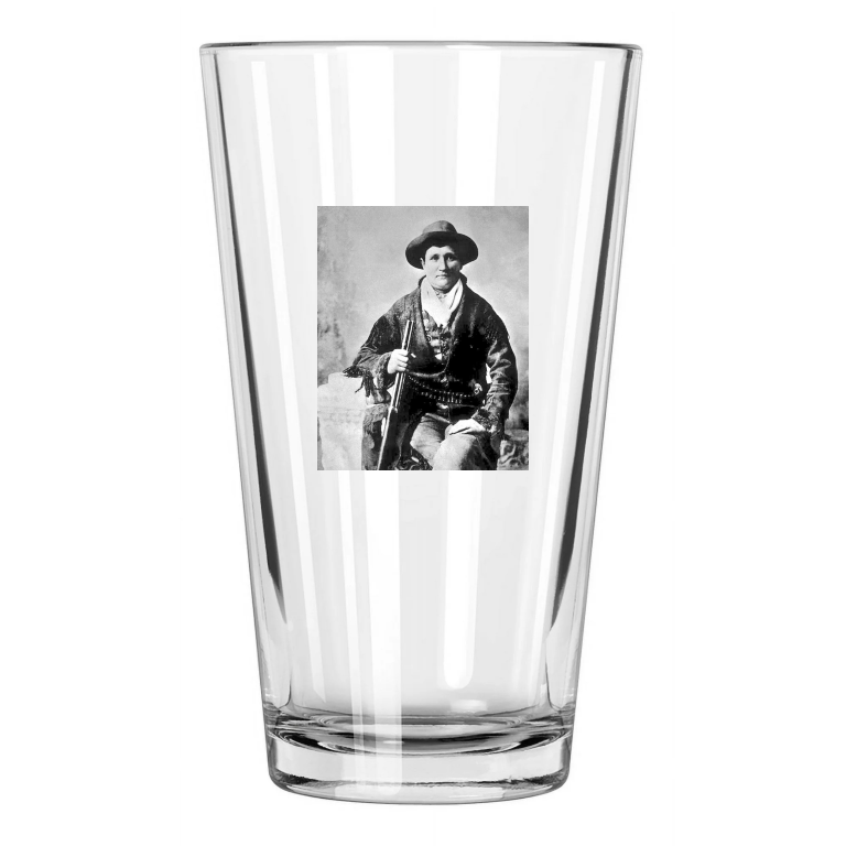 1895 Martha Calamity Jane Photo Wild West Pint Beer Drinking Glass