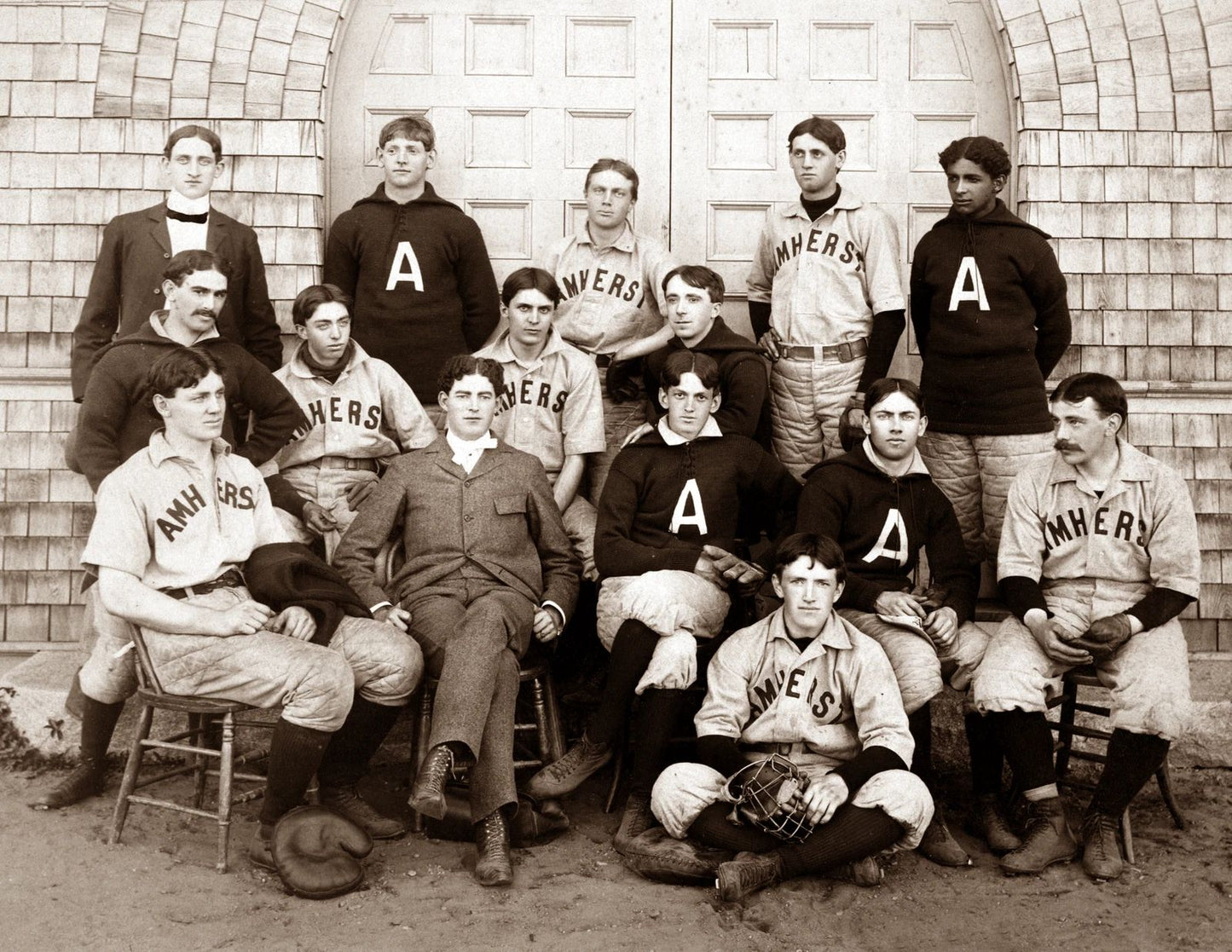 1896 Amherst College Ma Baseball Team Vintage Photo Reprint