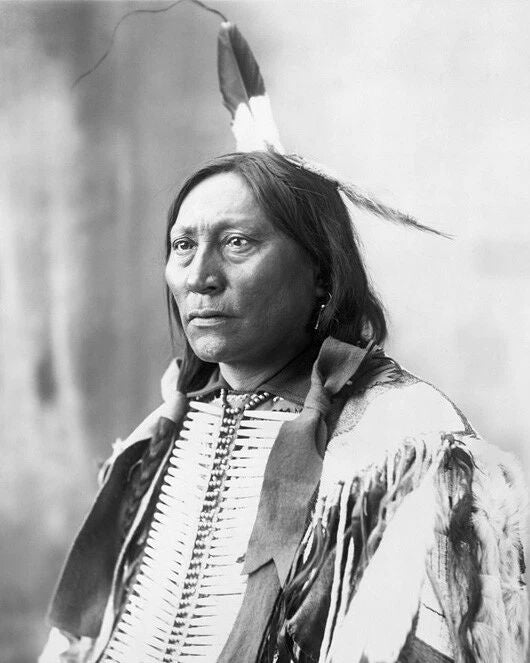 1898 Native American Indian Chief Hollow Horn Bear Photo Sioux Print Poster