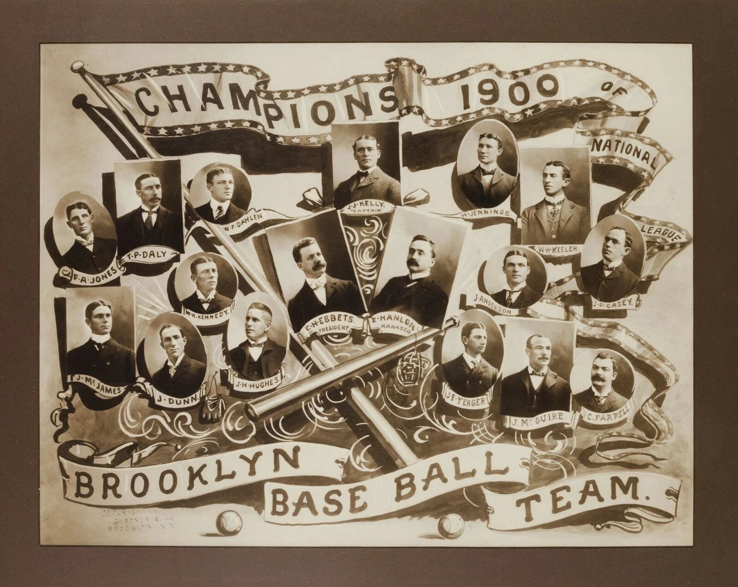 1900 Brooklyn Superbas Photo Baseball Picture Mlb 300 Piece Jigsaw Puzzle