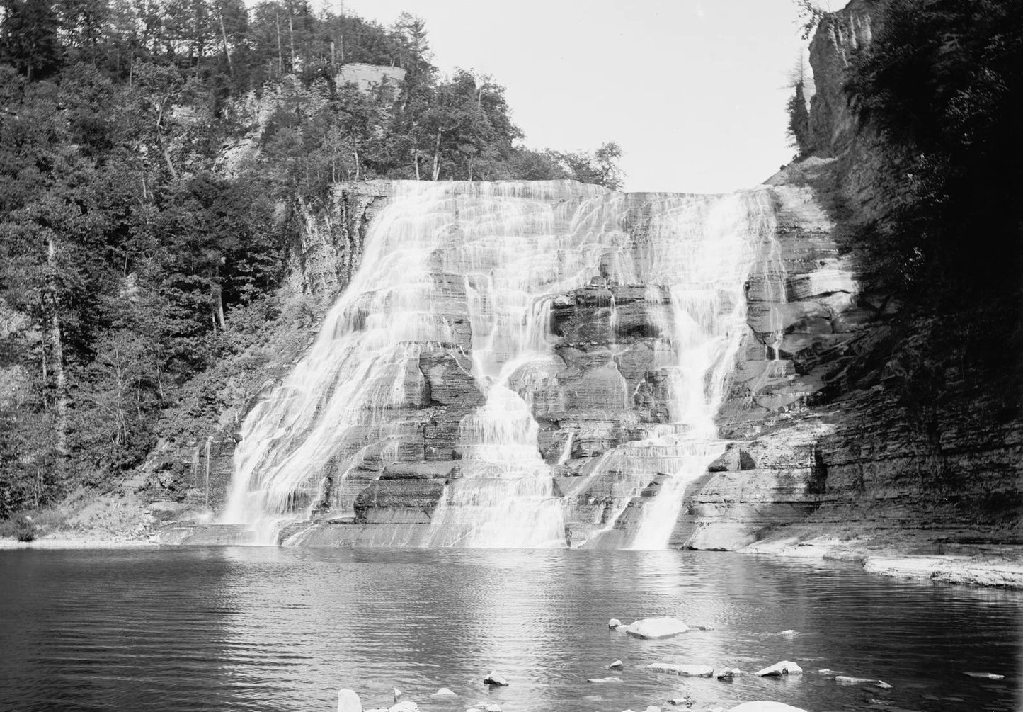 1900 Ithaca Falls Ithaca New York Vintage Old Retro 300 Piece Jigsaw Puzzle