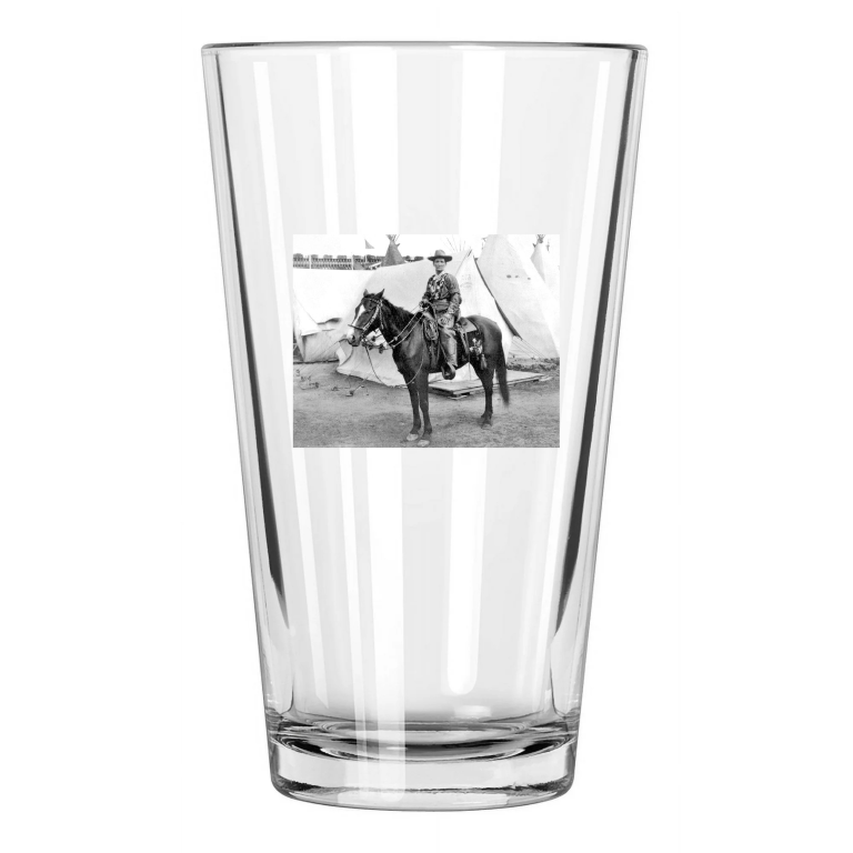 1901 Martha Calamity Jane Photo Vintage Wild West Pint Beer Drinking Glass
