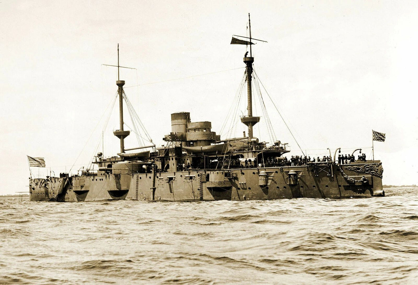 1901 U.S.S. Texas Vintage Old Ship Boat Navy Naval 300 Piece Jigsaw Puzzle