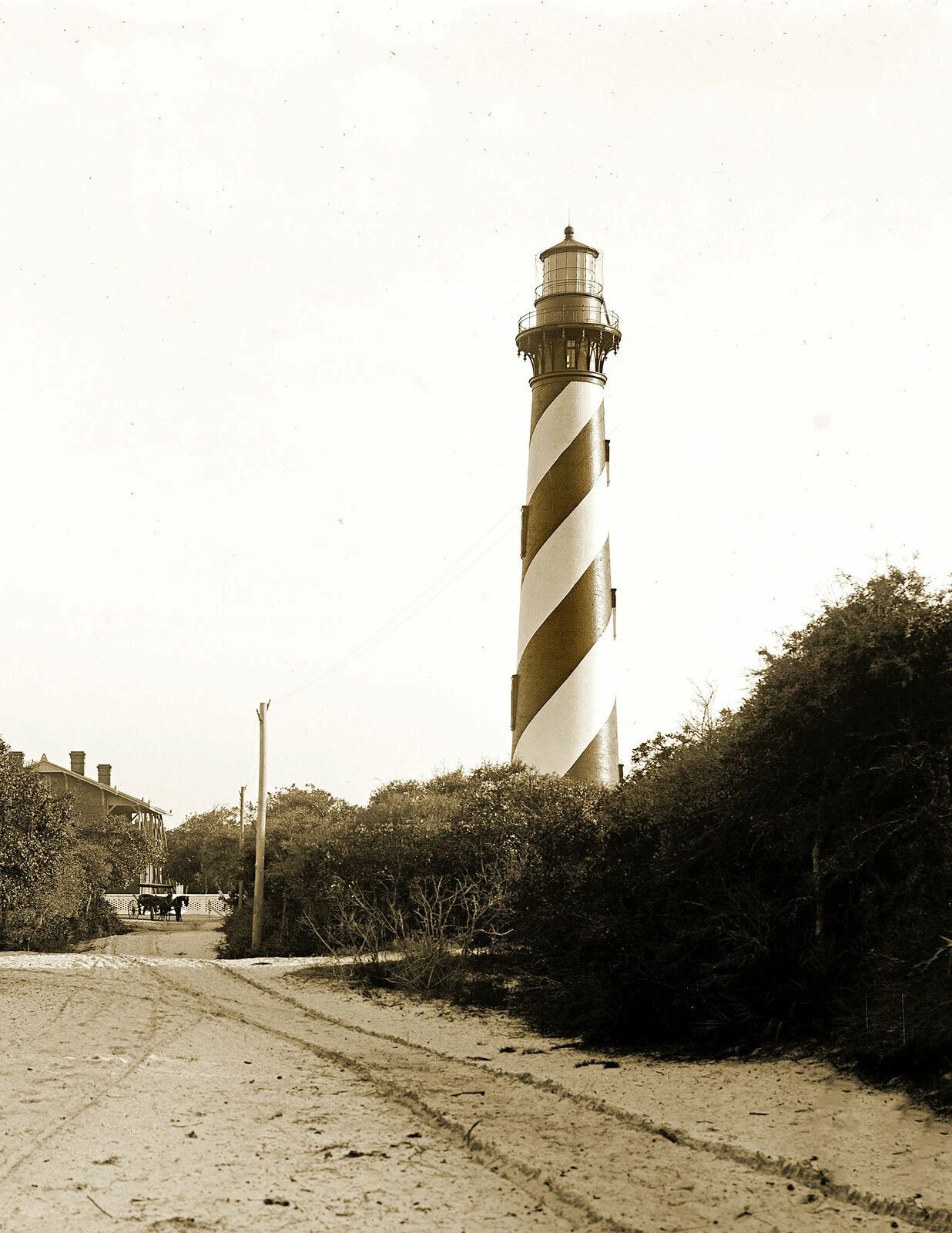 1902 Anastasia Light House, St. Augustine, Florida Old Photo Reprint