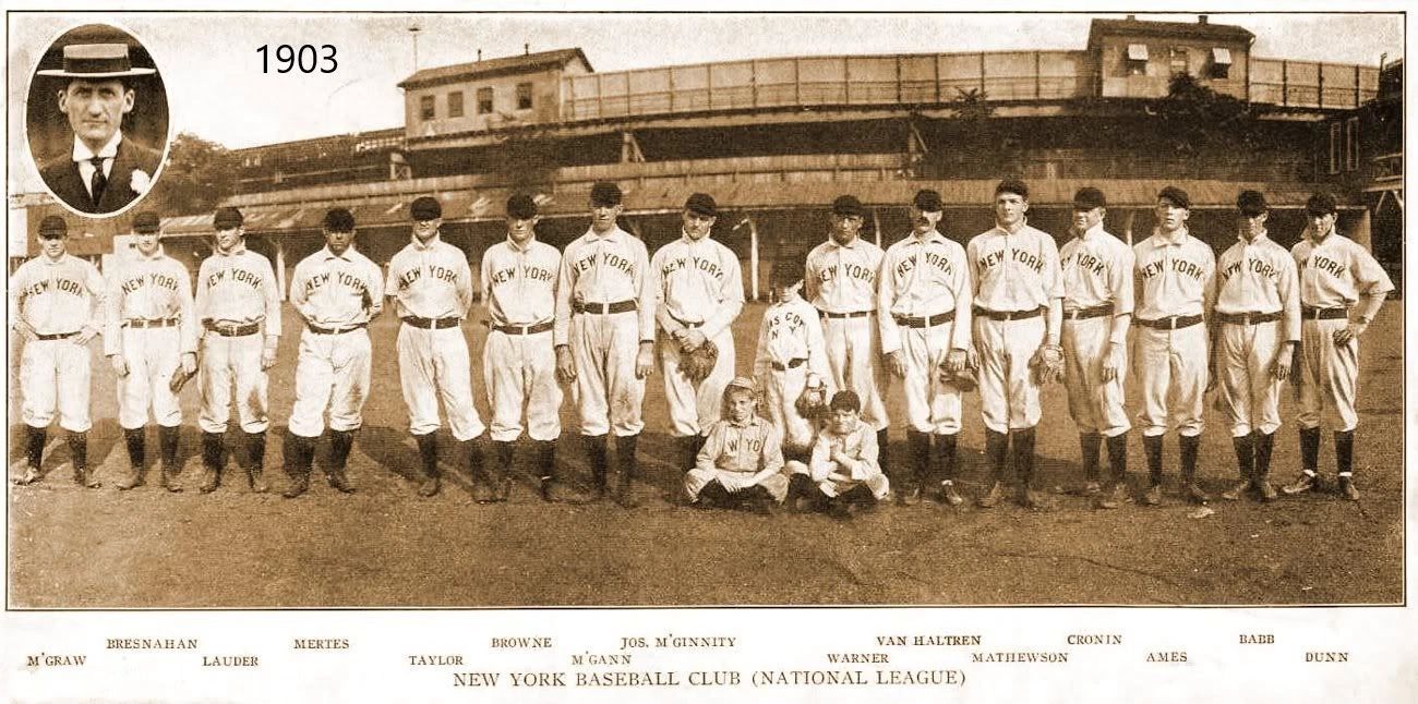 1903 New York Giants Ny Team Photo Baseball Picture Mlb Wide Border