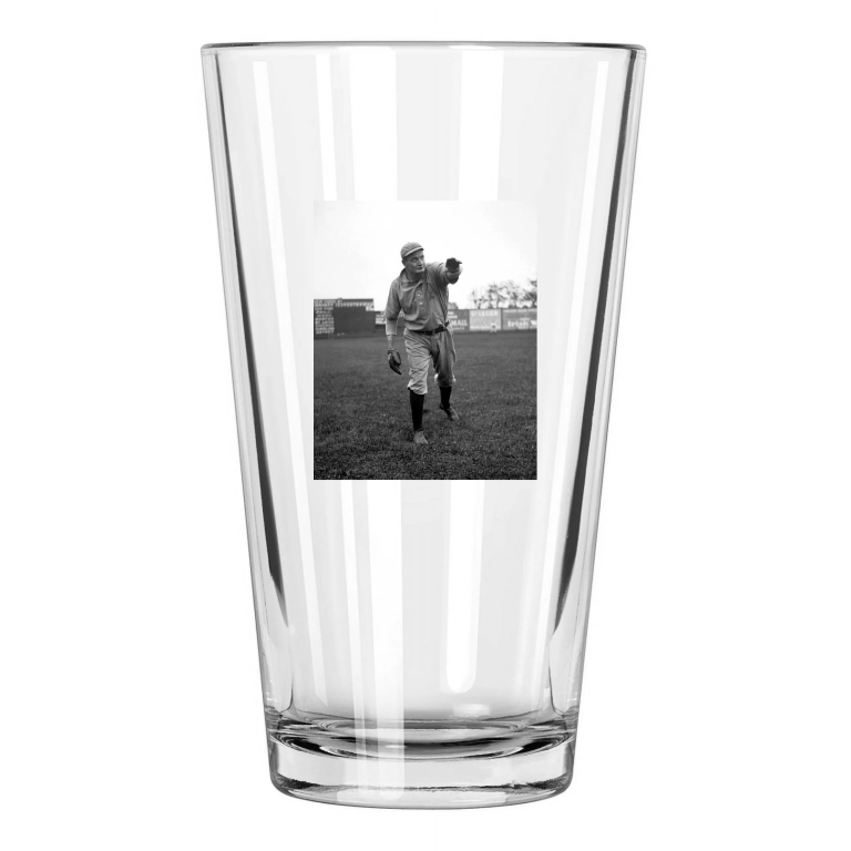 1905 Philadelphia Athletics Rube Waddell Photo Baseball Pint Beer Drinking Glass