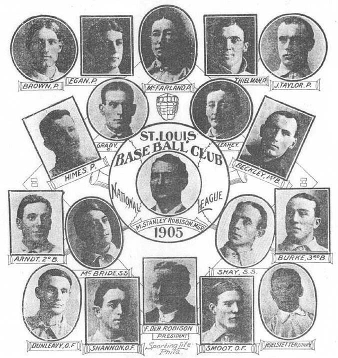 1905 St. Louis Cardinals Team Photo Baseball Picture Mlb Wide Border