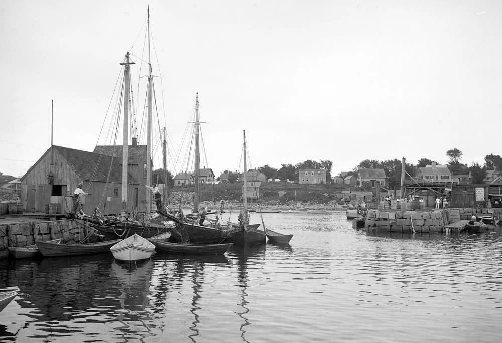 1906 The Harbor Rockport Massachusetts Old Photo Historic Reprint