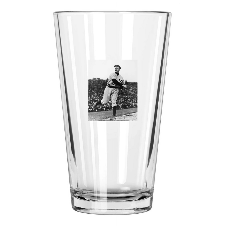1907 New York Giants Christy Mathewson Vintage Baseball Pint Beer Drinking Glass