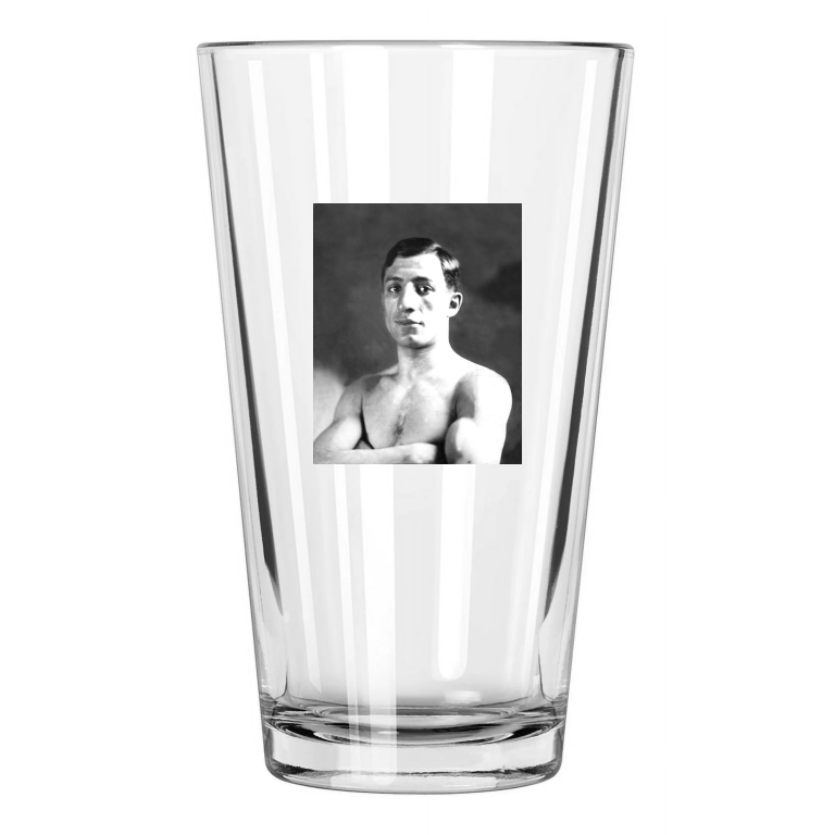 1910 American Boxer Abe Attell Boxing Featherweight Champion Pint Beer Glass
