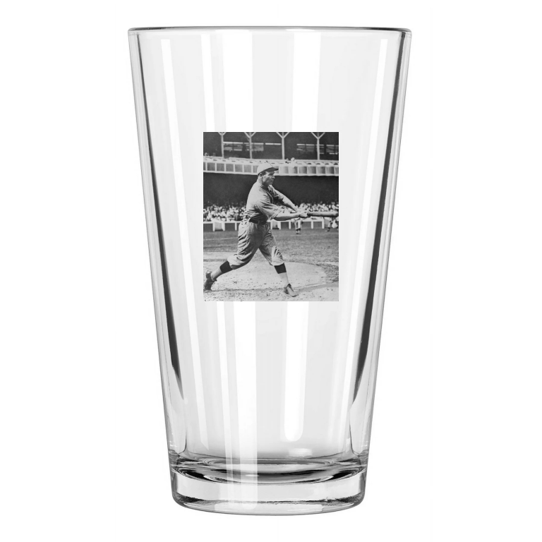 1910 Chicago Cubs Frank Chance Photo Baseball Hof 46 Pint Beer Drinking Glass