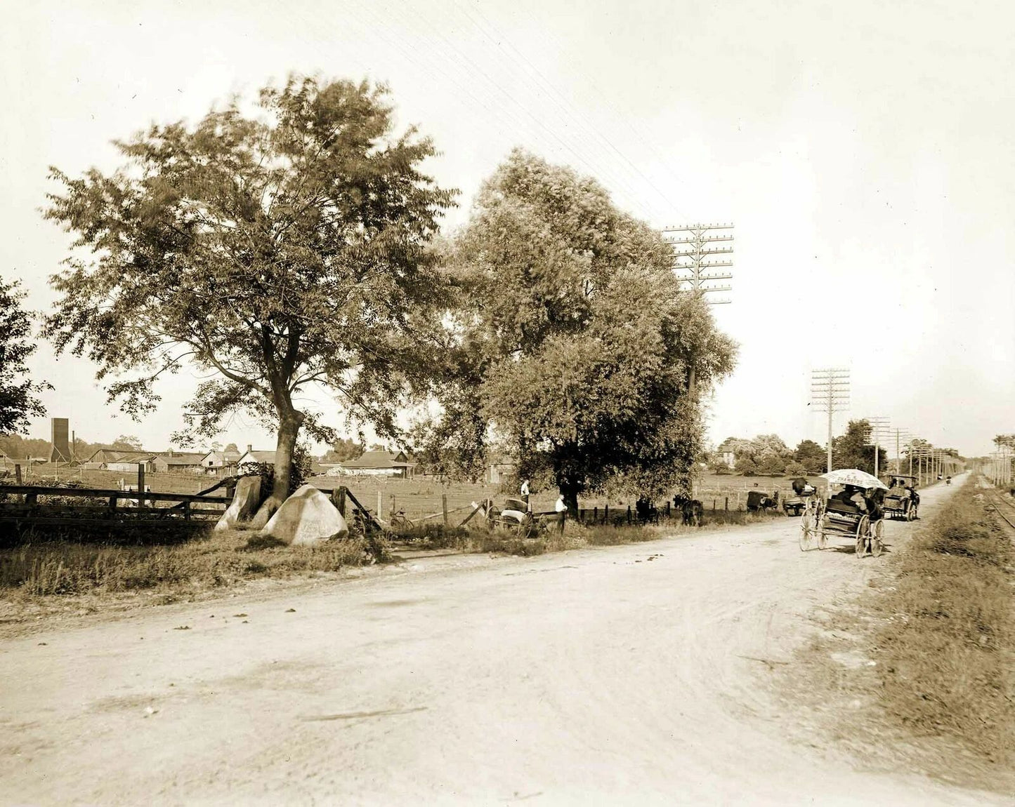 1910 Half Way Rock Lansing Michigan Vintage Retro Old Photo Reprint