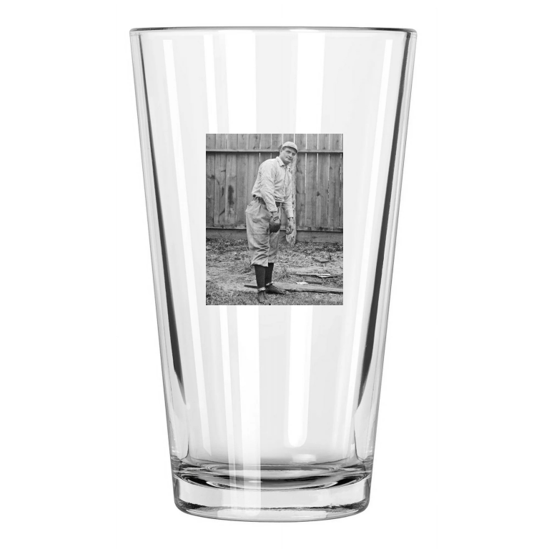 1910 St Louis Browns Rube Waddell Photo Baseball Pint Beer Drinking Glass