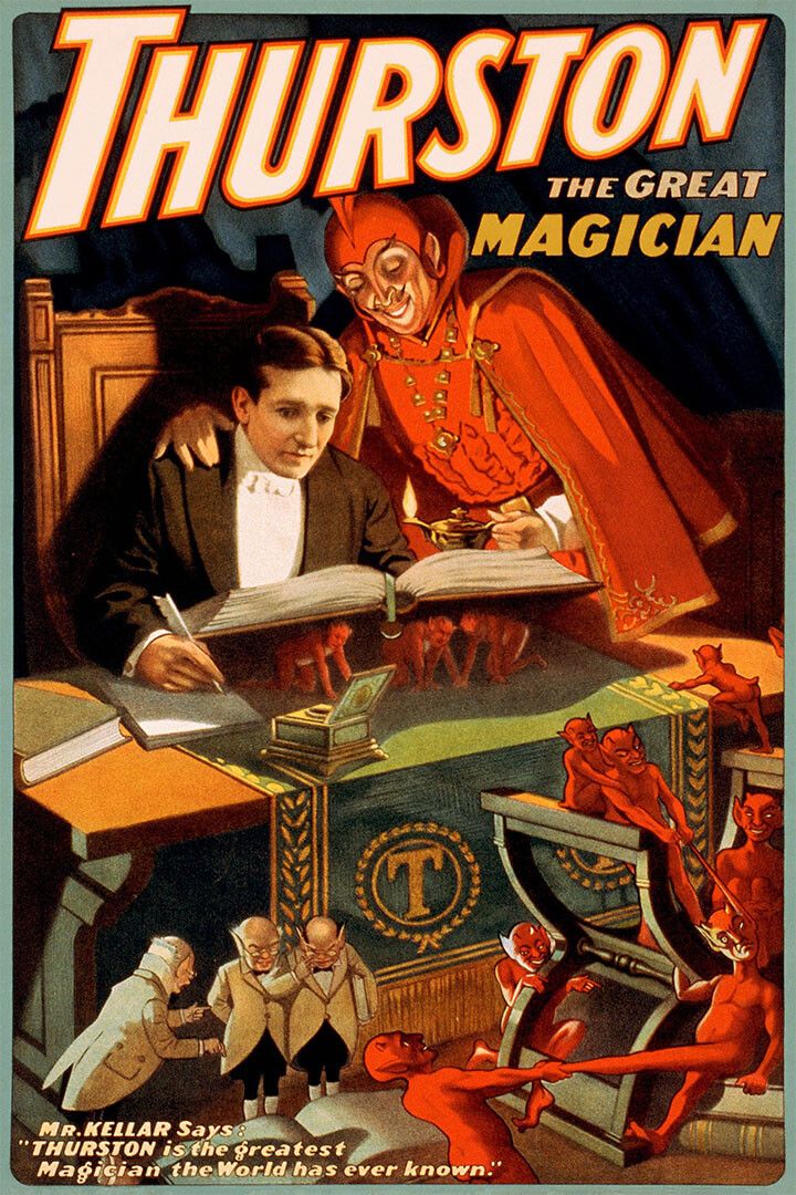 1910 Thurston The Great Magician Magic Book Wall Art Home Decor Poster
