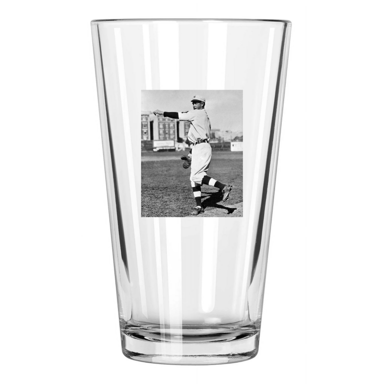 1911 New York Yankees Hal Chase Photo Vintage Pint Beer Drinking Glass