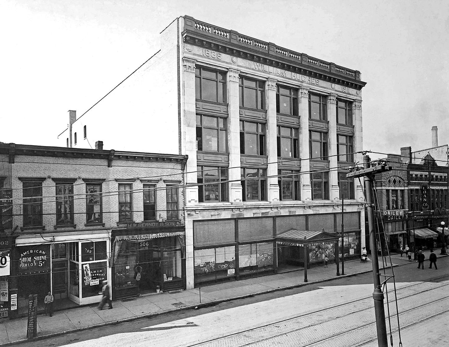 1911 William Hughes Store Evansville In Old Reprint 300 Piece Jigsaw Puzzle