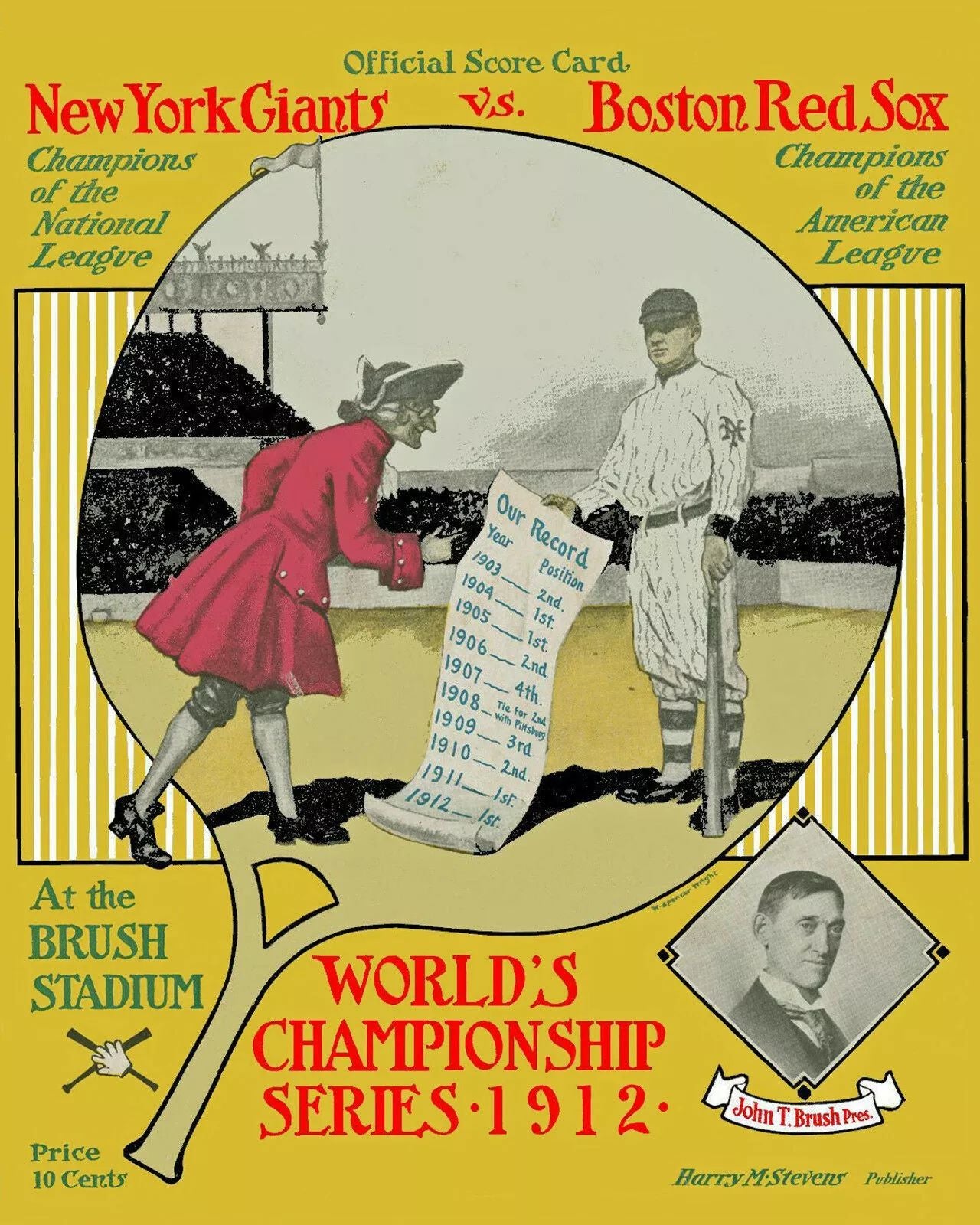 1912 New York Giants Vs Boston Red Sox Baseball Mlb Ny 300 Piece Jigsaw Puzzle