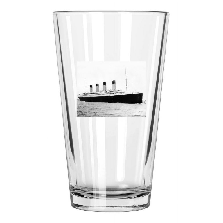 1912 Passenger Liner Rms Titanic Photo Southampton Pint Beer Drinking Glass