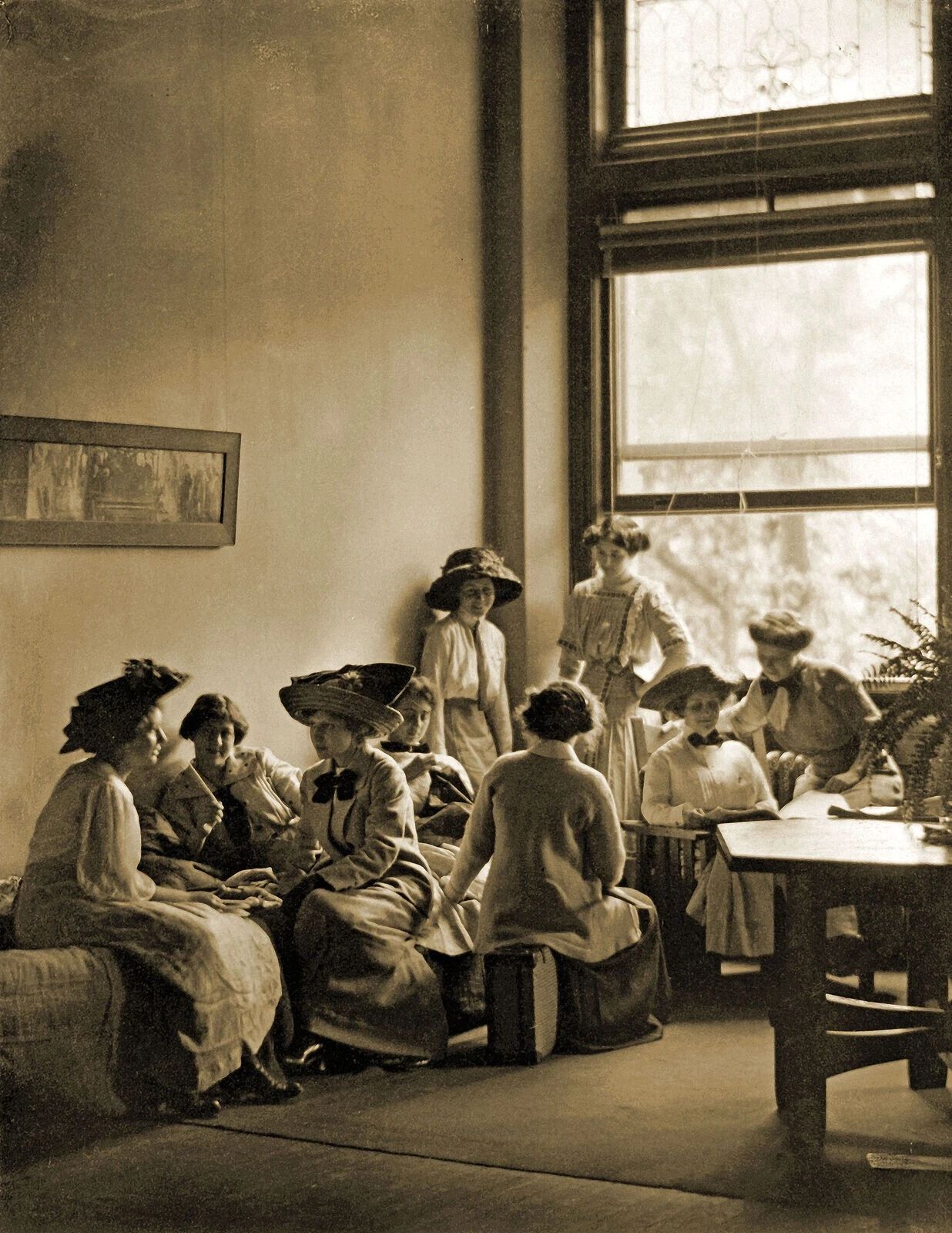 1912 Rest Hour Columbia School Teacher College Retro Picture Photo Print