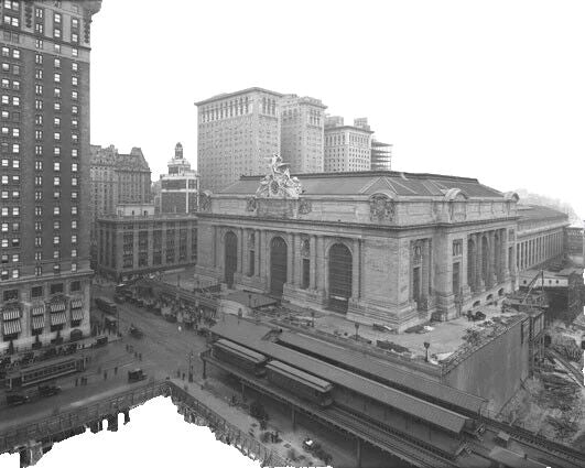 1914 Grand Central Station Glossy Photo Railroad Print New York City Poster