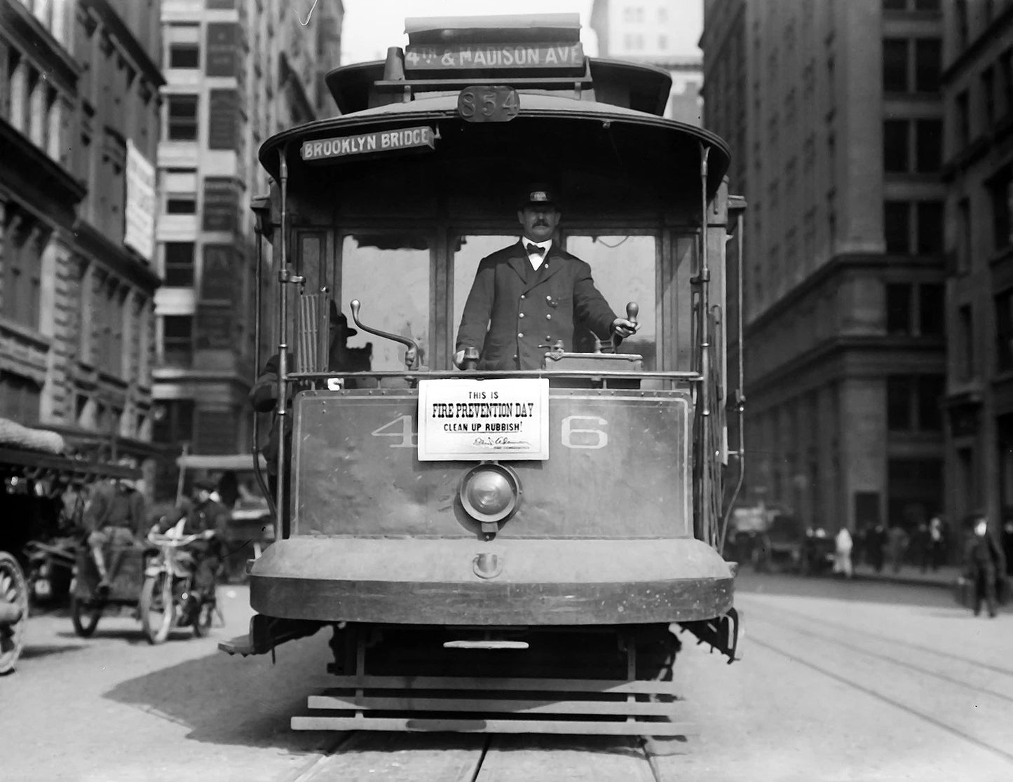 1914 Street Car 4Th And Madison Retro Classic Print 300 Piece Jigsaw Puzzle