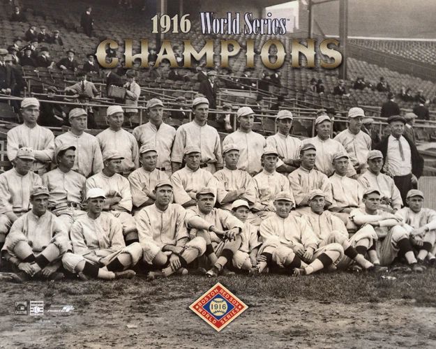 1916 Boston Red Sox Team Roster World Series Champions Glossy Photo Poster