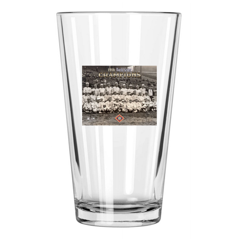 1916 Boston Red Sox Team Roster World Series Champions Pint Beer Drinking Glass