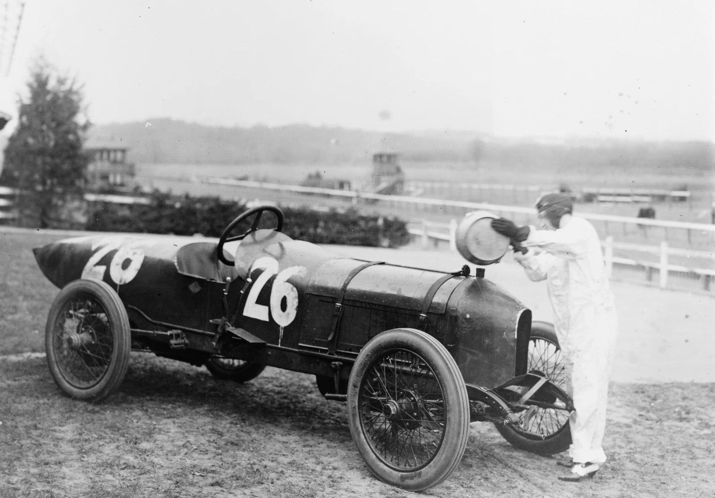 1916 Woman Pours Water Radiator Race Car Automobile 300 Piece Jigsaw Puzzle