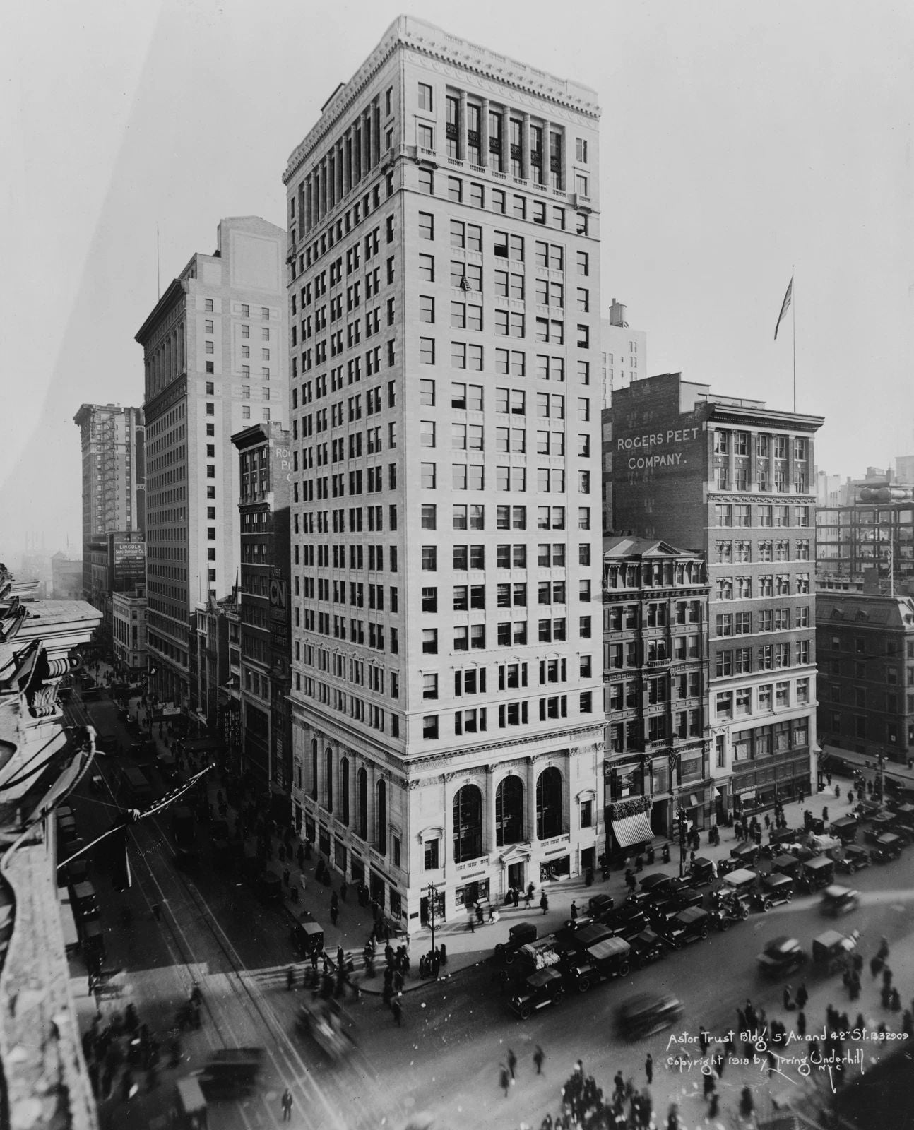 1918 Astor Trust Building 5Th & 42Nd Street New York Picture Photo
