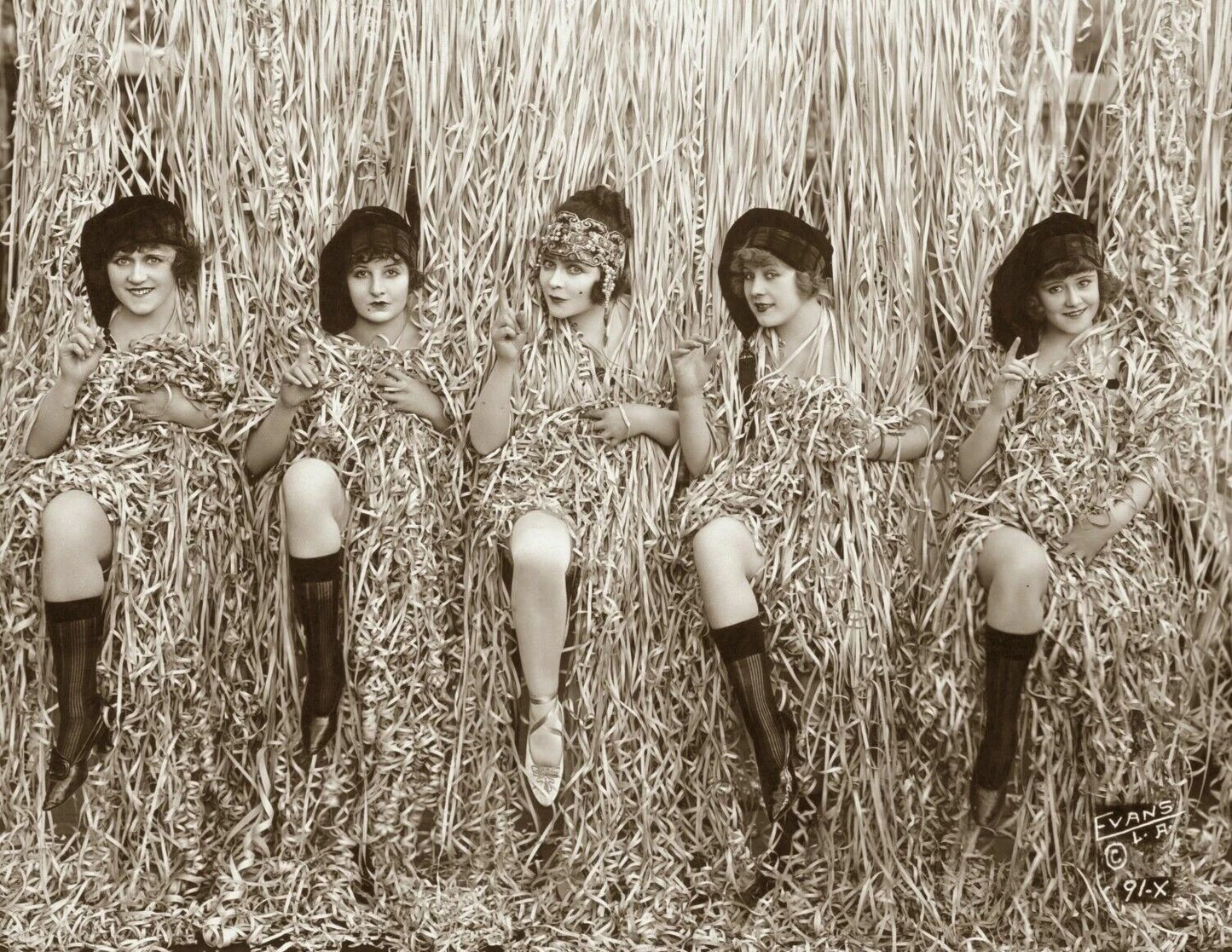 1918 Mack Sennett Beauties In Confetti Vintage Photograph Reprint
