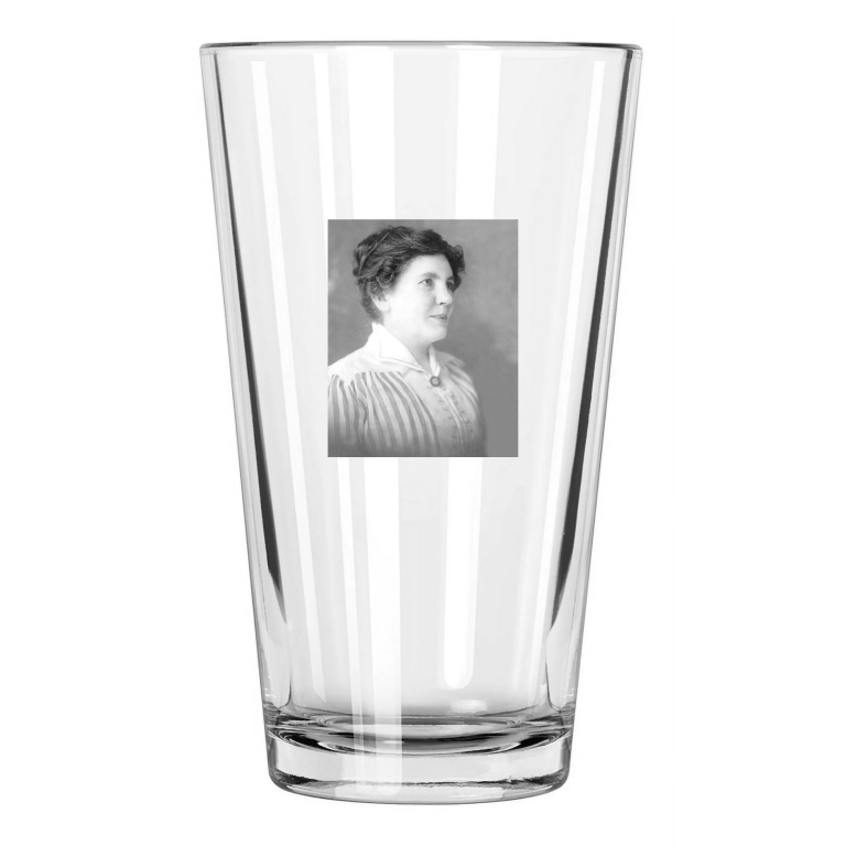 1918 Schoolteacher Laura Ingalls Wilder Photo Portrait Pint Beer Drinking Glass