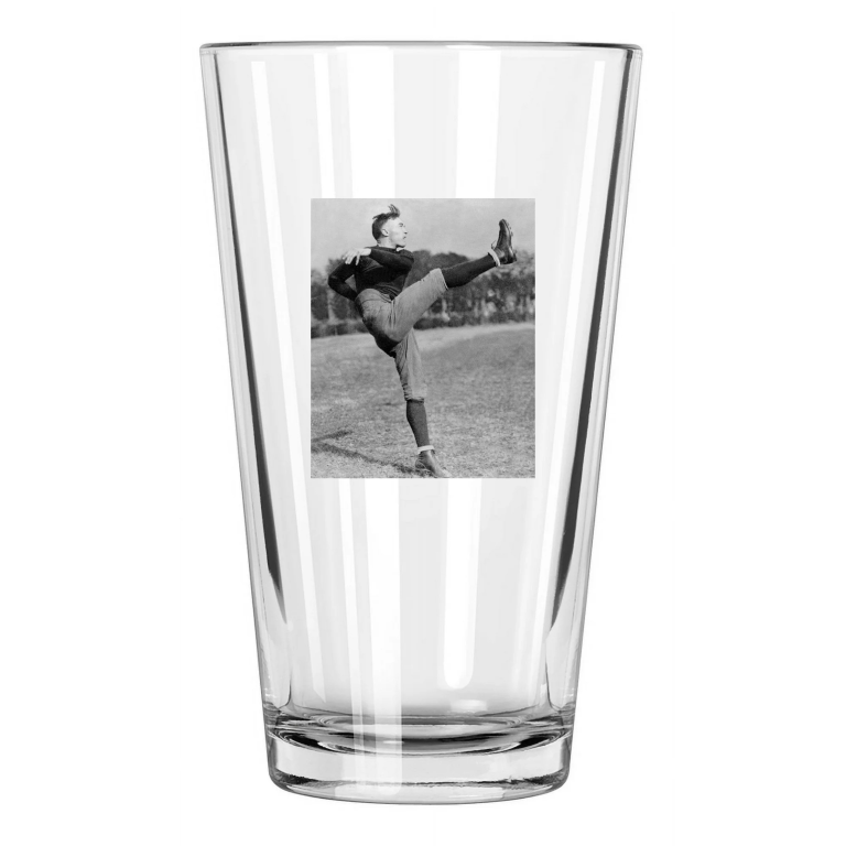 1920 Notre Dame George Gipp Photo Vintage College Pint Beer Drinking Glass