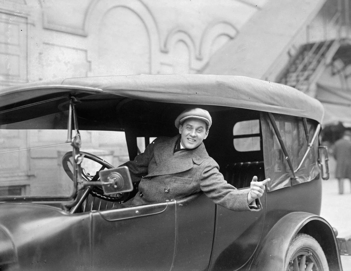 1920 Vaudeville Star Sam Ash In A Car Vintage Old 300 Piece Jigsaw Puzzle