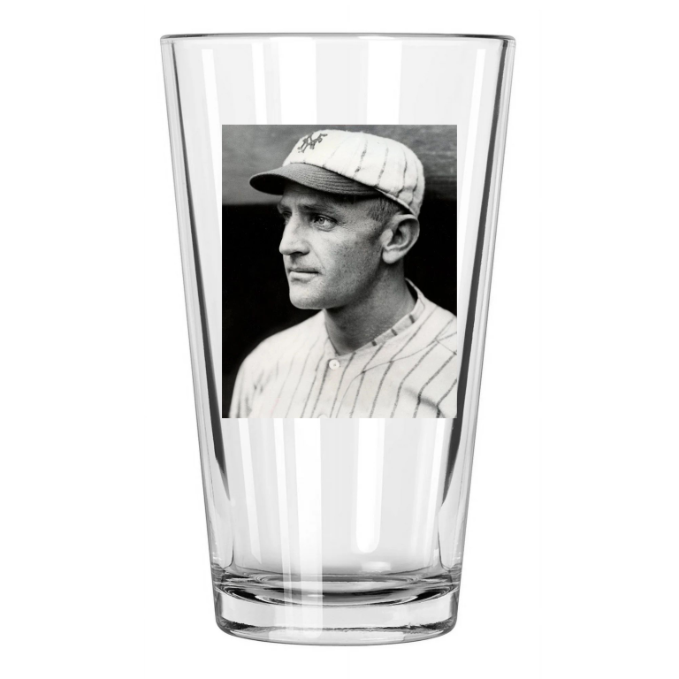 1920'S New York Giants Casey Stengel Photo Baseball Pint Beer Drinking Glass