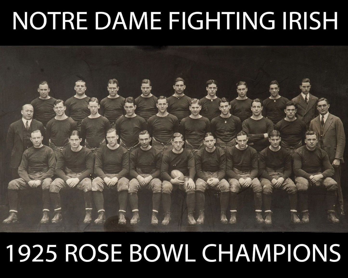 1925 Notre Dame Rose Bowl Team Photo Fighting Irish Picture Ncaa Football