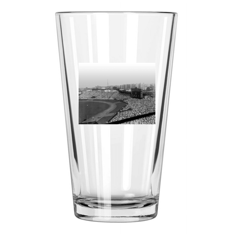 1926 Old Yankees Stadium New York Outfield Bleachers Pint Beer Drinking Glass