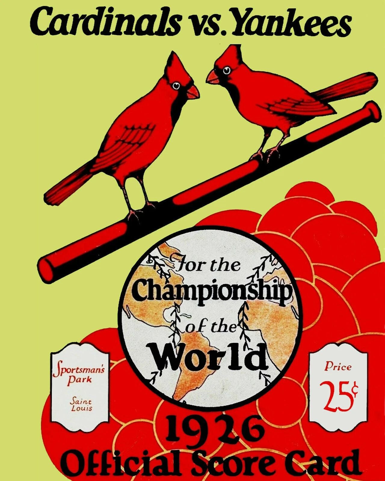 1926 St. Louis Cardinals Vs New York Yankees Baseball 300 Piece Jigsaw Puzzle