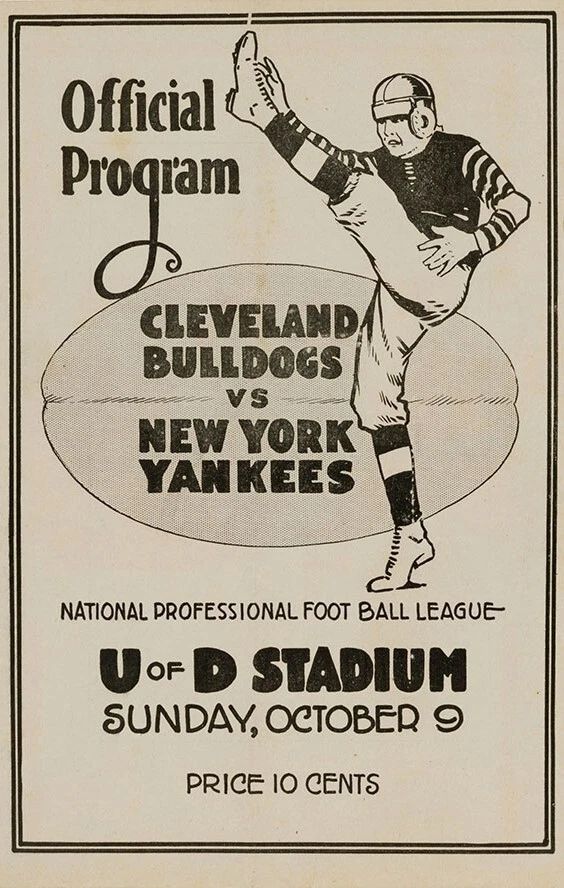 1927 Cleveland Bulldogs Vs New York Yankees Photo Football Picture Nfl