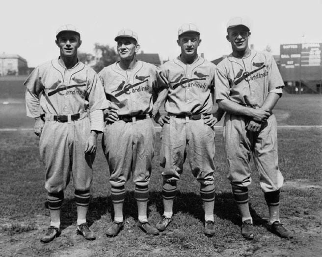 1928 Cardinals Photo Rabbit Maranville, Frankie Frisch And Jim Bottomley