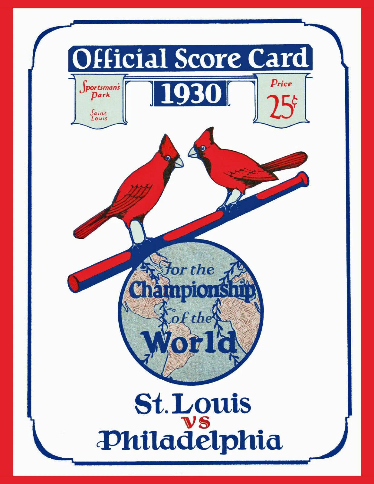 1930 St. Louis Cardinals Vs Philadelphia Athletics Photo Baseball Picture