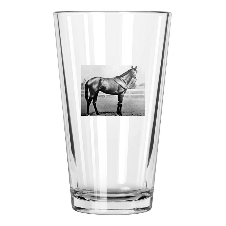 1930 Triple Crown Champion Gallant Fox Thoroughbred Pint Beer Drinking Glass